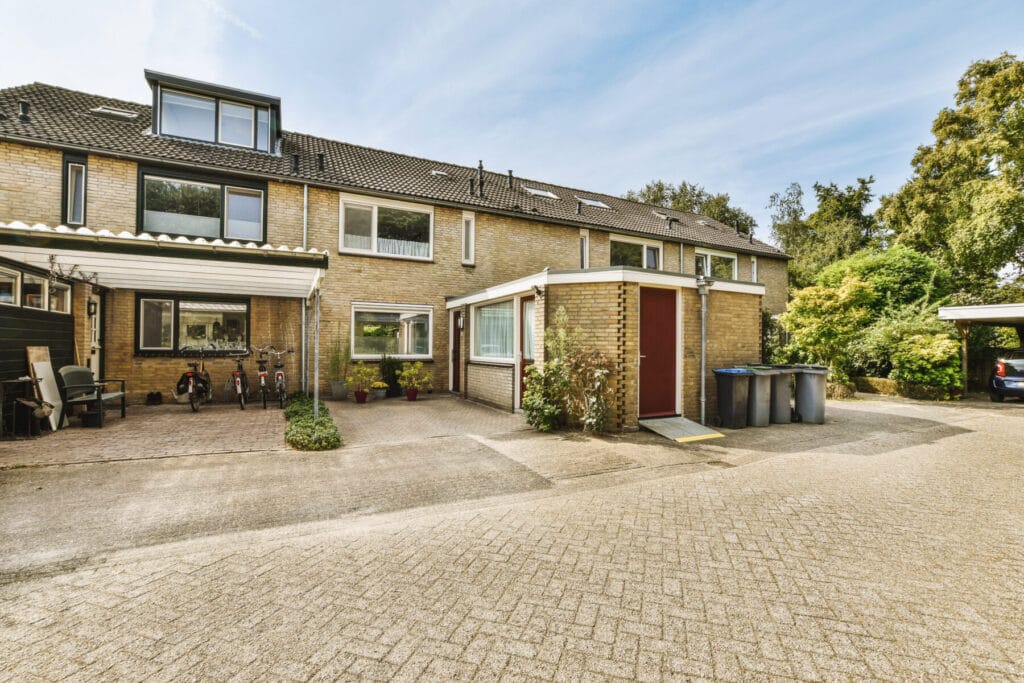 Panorama view of brick houses